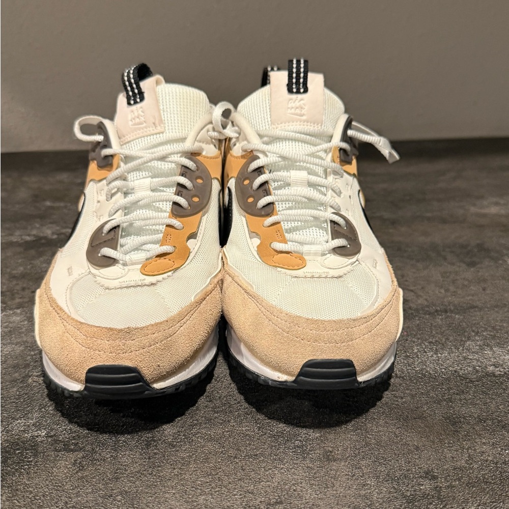 Nike Air Max 90 Cream and Tan Women's Athletic Shoes